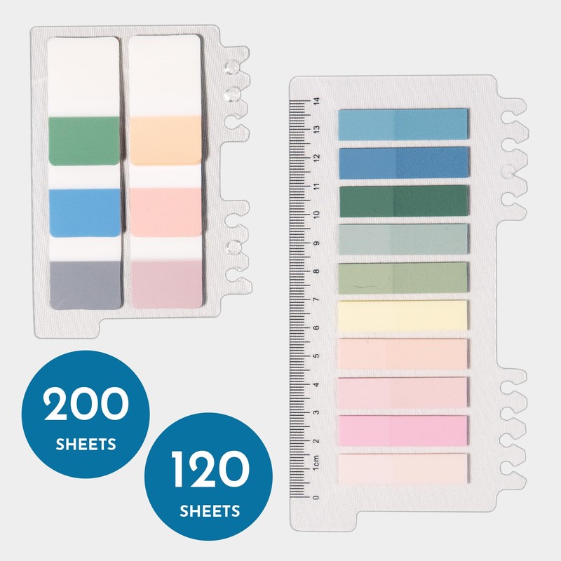 AbiVos 720 See Through Transparent Sticky Notes Set: Index Tabs,