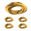 ledscom.de Fabi Ceiling Mounting Frame Round Pivoting Gold Shiny Pack