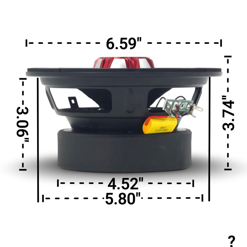 STX Audio X65.2R 6.5" Midrange Speaker, 850 Watts Max Power,