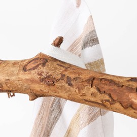 HSOFTIFY Linen Kitchen Towels, Set of 2 Pure Flax Tea Towels for Baking Bread, 23.6 x 26.7 Inches Quick Dry Stripes Dish Hand Towels, Yellow