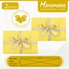 YMHPRIDE 2 Packs Cheesecloth Table Runner Baby Yellow, 90x300cm Light