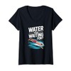 Womens Water You Waiting for Swimming Pun Diver Splash V-Neck