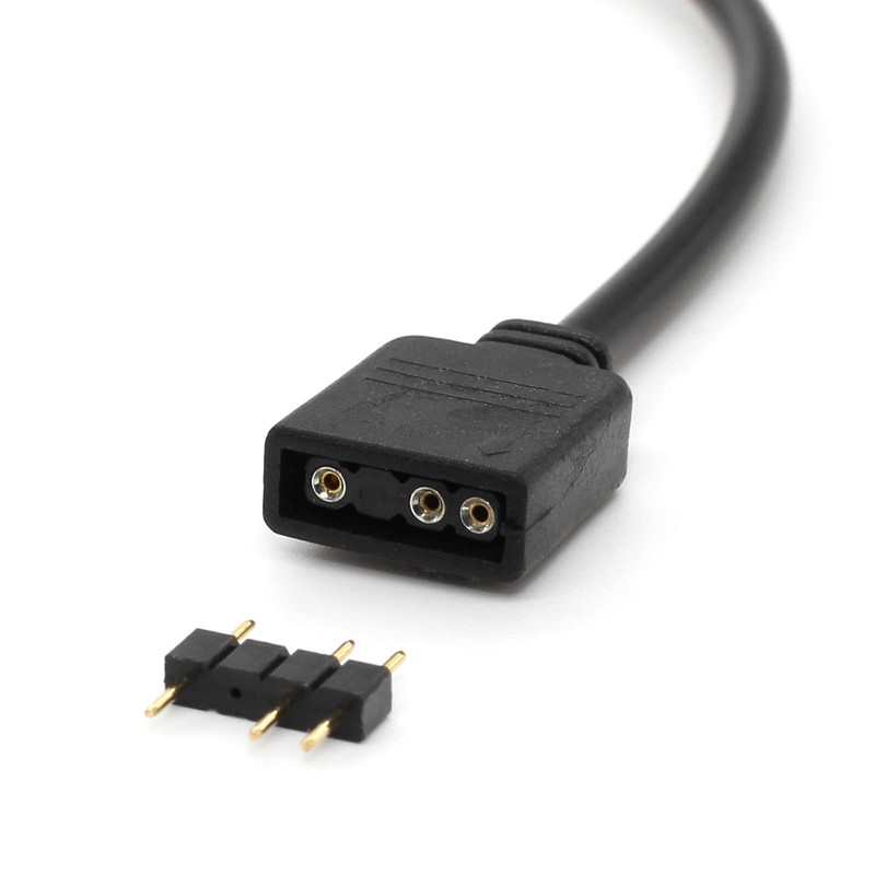 Jstincal (3-Pack) ARGB Extension Cable, 5V 3-Pin Addressable RGB Cable,