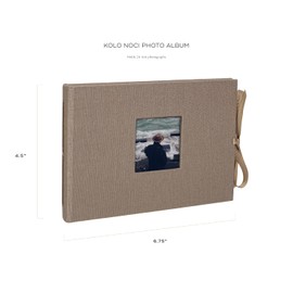 Kolo Noci Small 4x6 Photo Album, Holds 24 Photos, Ideal for Weddings and Baby Books, Khaki
