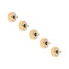 5 Pcs Professional Watch Crown Parts Gold Steel Wrist Watch