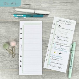 SinnWunder® Notepad with Timeline for 6 Ring Binder A5 (TimeLine)