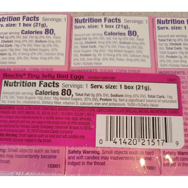 Brach's (1) Brach's Tiny Jelly Bird Eggs 5 Pack Value.
