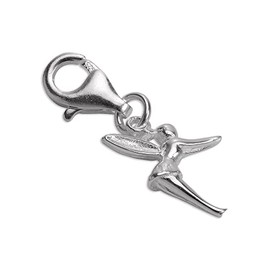 jewellerybox Sterling Silver Winged Fairy Clip on Charm