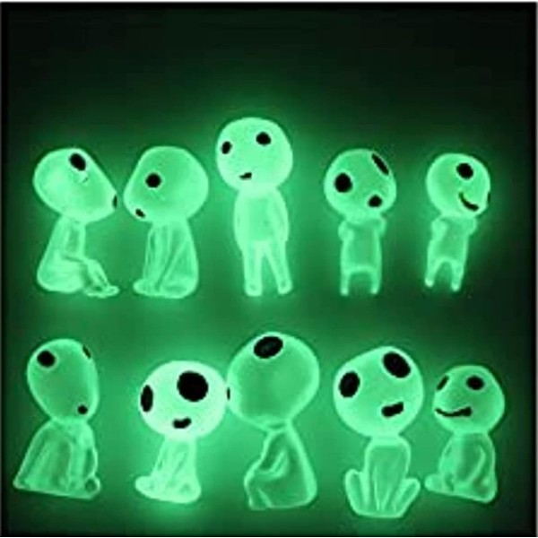 PEGAWING 10pcs Random Fairy Garden Statues Luminous Ghost Tree Elves