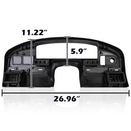 DOTCOM Dashboard Dash Panel Bezel Compatible with 1992 1993 1994 1995 1996 1997 Ford F150 F250 F350 Super Duty Instrument Dash Panel Replacement for F2TZ15044D70A Gas Engines ONLY