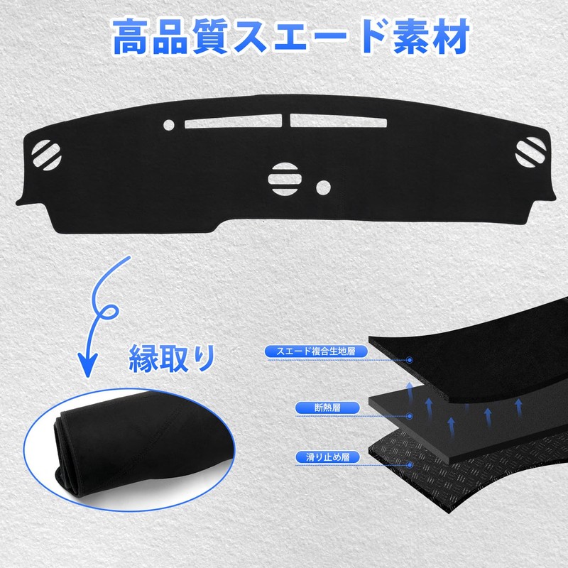 CARVANTA Toyota Land Cruiser 250 Dashboard Mat Rankle 250 (Suede,