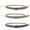 Bellabel Leopard Patterned Belt, Fine, Women's, Narrow Belt, Leather, One