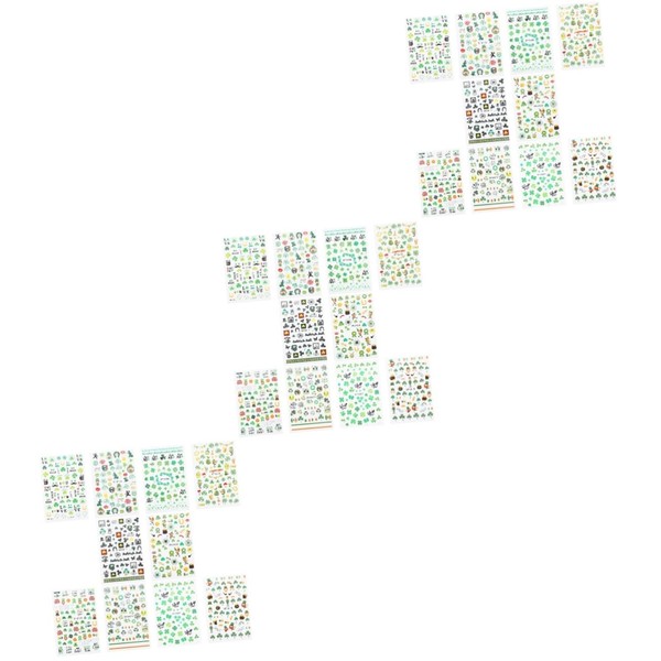 Baluue 3sets Nail Art Strips for Patrick's Day Festival Decorative