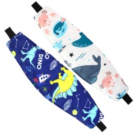 Pack of 2 Car Head Holder, Adjustable Headband for Child Seats, Headrest for Babies and Children with Belt Protection for Safe Sleep in the Car