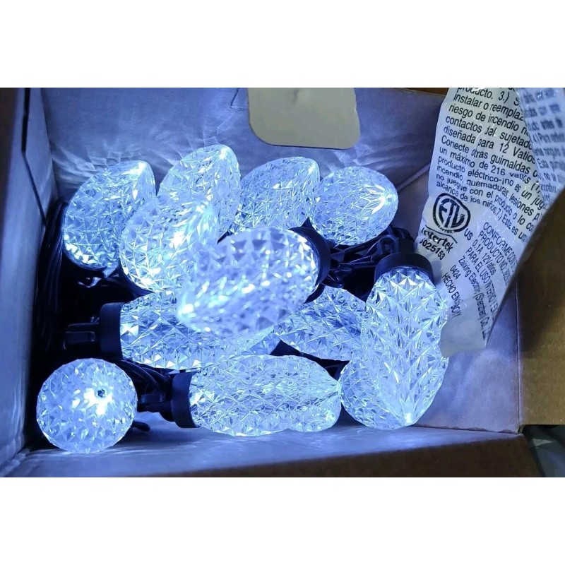 Gemmy 5286320 Lightshow 24-Count 23-ft Multi-function White LED Christmas String