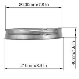 HVAC OV 2pack Galvanized Metal Duct End Cap - 8 Inch Fit - Available in Different Sizes to Suit Your Needs