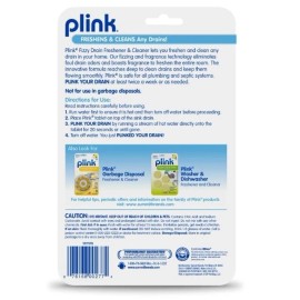 Plink Fizzy Drain Cleaner, Freshener, Deodorizer Clog Preventer 6 Treatment odor