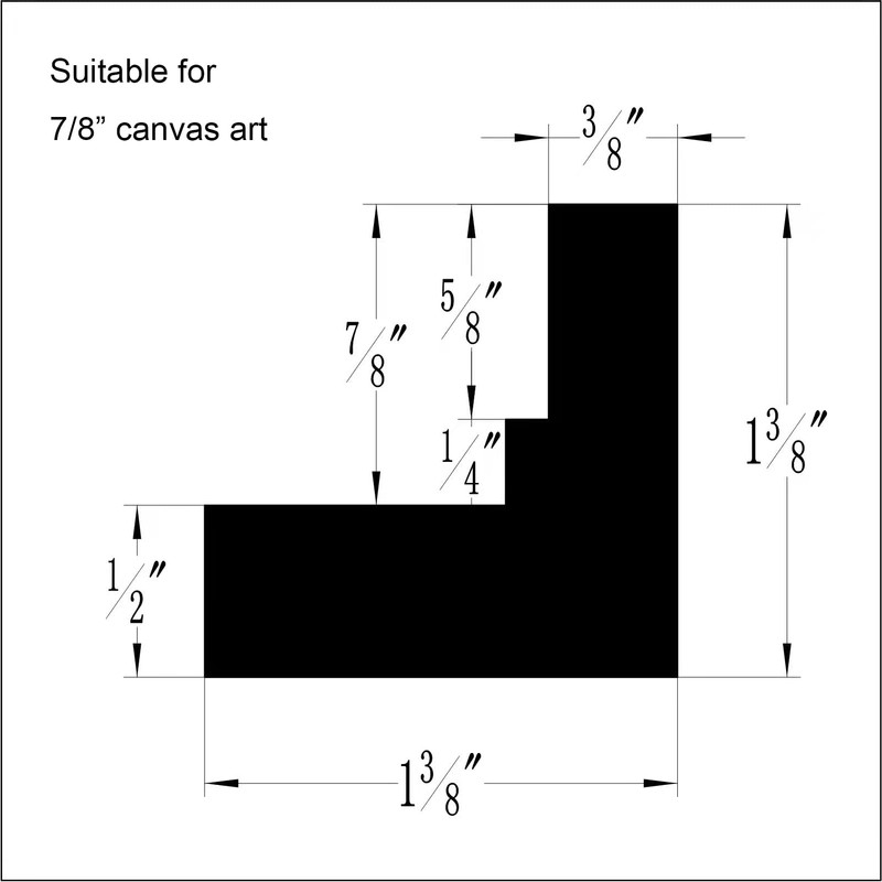 YIVIVEN Floater Frame for Canvas Painting Assembled, 7/8" deep Canvas