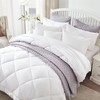 SLEEP ZONE Queen Comforter Duvet Insert, Down Alternative Reversible Comforter,