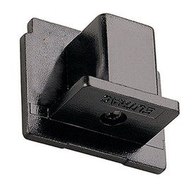 Eutrac End Cap for 3 Phase High Voltage Power Rail Black