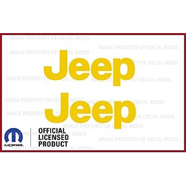 Decal Mods 97-06 TJ Fender Small Jeep Side Logo Graphic fits Jeep Wrangler TJ (1997-2006) (Set of 2) SJ3Y6 Yellow