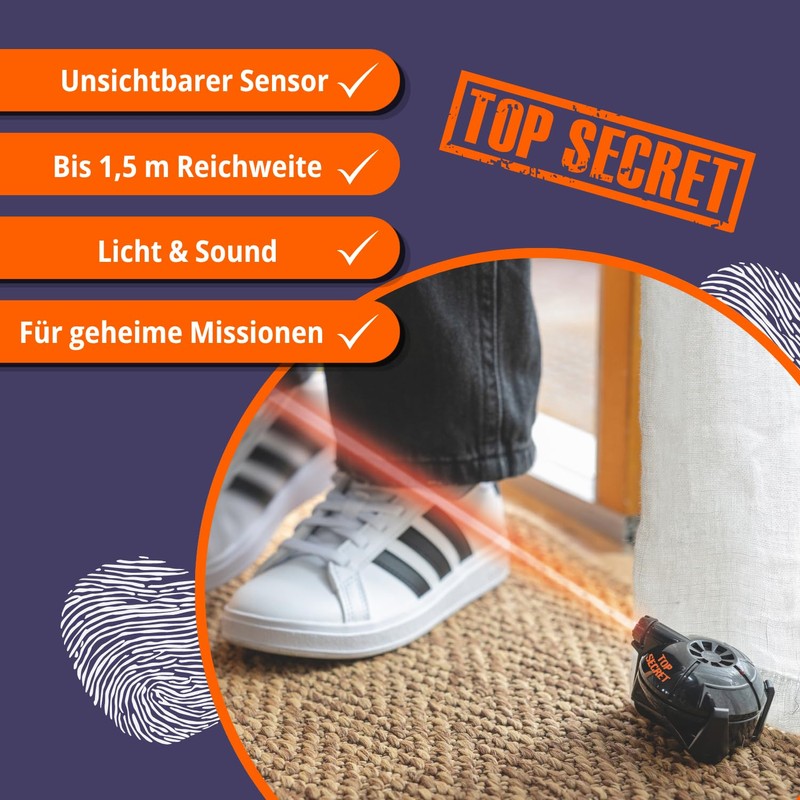 Moses. Top Secret Allarme di movimento, giocattolo detective con rilevatore