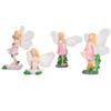 4Pcs Flower Fairies Figurines Statue Garden Home Ornament Resin Model