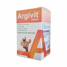 Argivit Tablet, Multivitamin Multimineral Supplement with Phosphatidylserine, L-Arginine, 30 Tablets