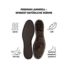 Bama Damen Bama Royal Lammfellsohle Einlegesohle, Braun, 46 EU