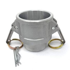 1 1/4" Female Camlock x 1 1/4" Male NPT Aluminum Type B Camlock with Stainless Steel Handles and Extra Seal