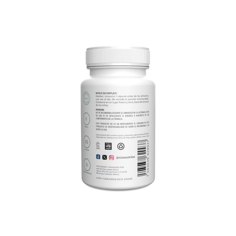 VIZANA NUTRITION Probióticos 70 billones, 13 Cepas HPMC Vegetarianas (60
