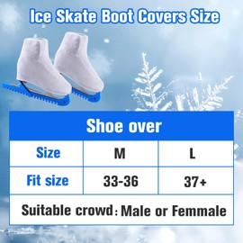 IFOYO Velvet Ice Skate Boot Covers for Figure Roller Skating Protective Waterproof Shoe Covers Fits Kids, Adults, Universal Fit for Ice, Roller Skate Boots