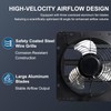 liguanow 12 Inch Shutter Exhaust Fan with Remote Control, 1200