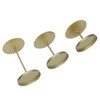 Gold Pillar Candle Holder Double Sided Use Rust Prevention Iron
