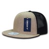 DECKY Jute Trucker Snapback Cap, Natural/Black