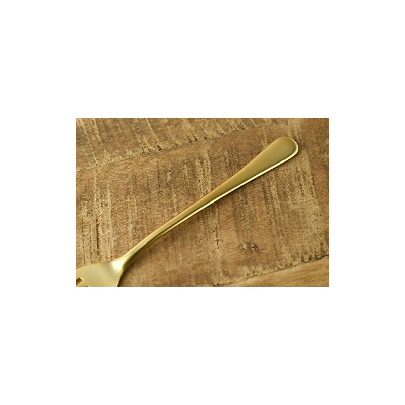 Tsubame 三条 retoroeregante Matte Gold Dessert Fork