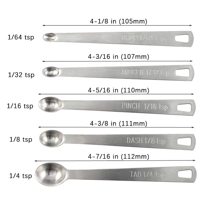 BERYLER 1Pack Mini Measuring Spoons Set, Heavy Duty Stainless Steel