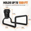 Wall-Mounted Garden Hose Holder – Black Metal Hose Hanger for