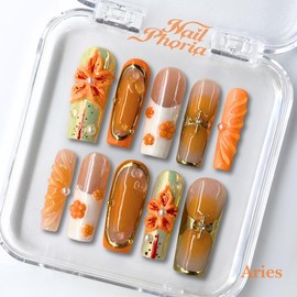 NailPhoria｜SURPRISE DEAL Collections (70 Styles) acrylic press nails:_Aries_S