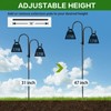 2 PCS Adjustable Double Shepherds Hook for Outdoor 47 inch