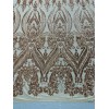 New Creations Fabric & Foam Big Damask Sequins - Champagne