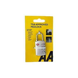AA TSA Combination Padlock for Luggage AA5885 - Anti-Theft Personal Safety Security - Holidays, Trips, Work