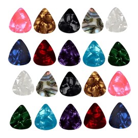 LIUJZZJ Pack of 40 Mixed Colours 0.46 mm Guitar Picks Celluloid Picks with Metal Box