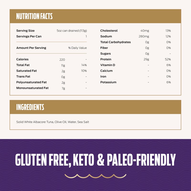 Genova Premium Albacore Tuna in Olive Oil, 5 oz. Cans