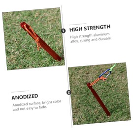 Totority 5pcs Durable Tent Nails Pins Portable Design for Camping Outdoor Activities Stable Support for Family Tents Includes Yellow Red Blue Sky Blue