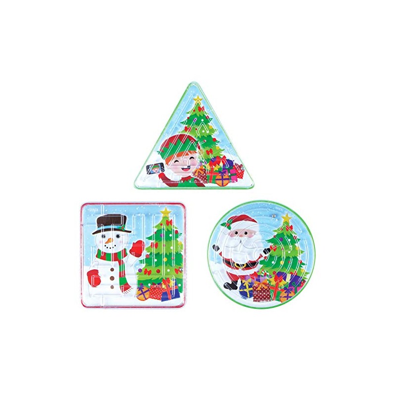 Party Bags 2 Go Christmas Maze Puzzles, 6 supplied