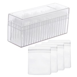 PATIKIL Acrylic Jewelry Box Organizer with 20 Portable Anti Tarnish Jewelry Storage Bags, Clear Travel Jewelry Box for Earring Rings Necklace Women Girls