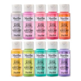 Martha Stewart, Multi-Surface Specialty 10 pc Paint Set, Rainbow Sparkle