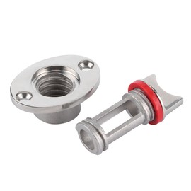 Marine Polished Garboard Drain Plug Fits Hole Screw Thread Corrosion Resistant 316 Stainless Steel