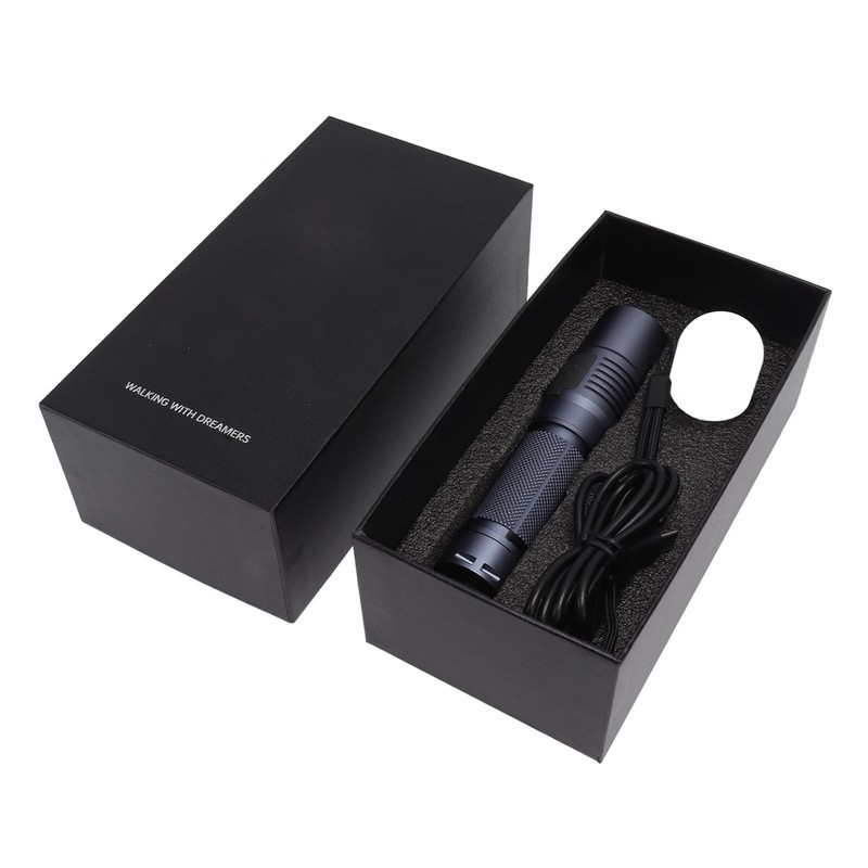 Super Bright Flashlight IPX7 Waterproof White Light Portable Rechargeable Flashlight